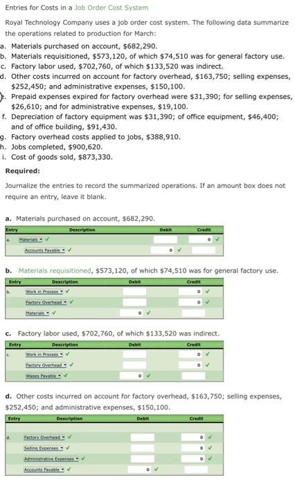 4th and 5th pic 3rd questionhelp please!! Entries for Factory costs and