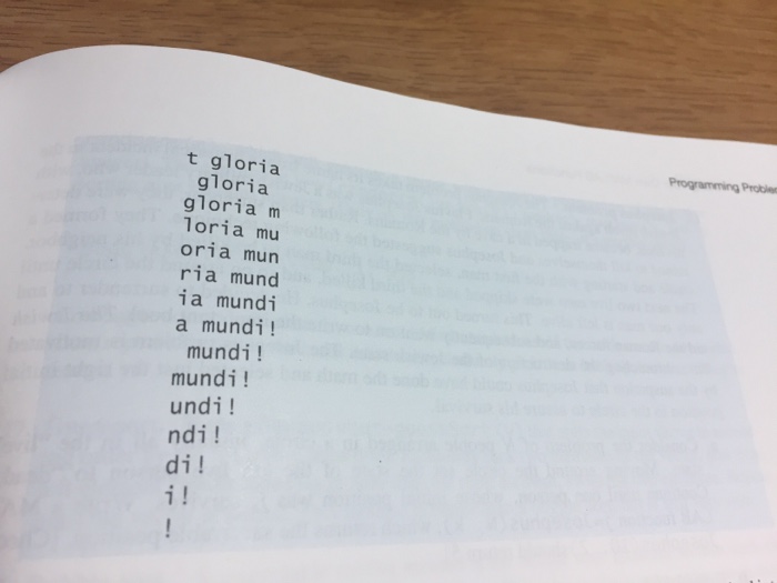 displays the string s would be displayed 10. Ticker text. Write a