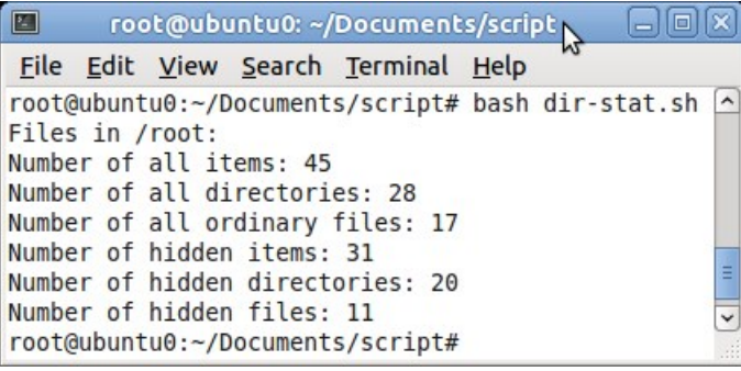 4. Write a script to do a little file count report for
