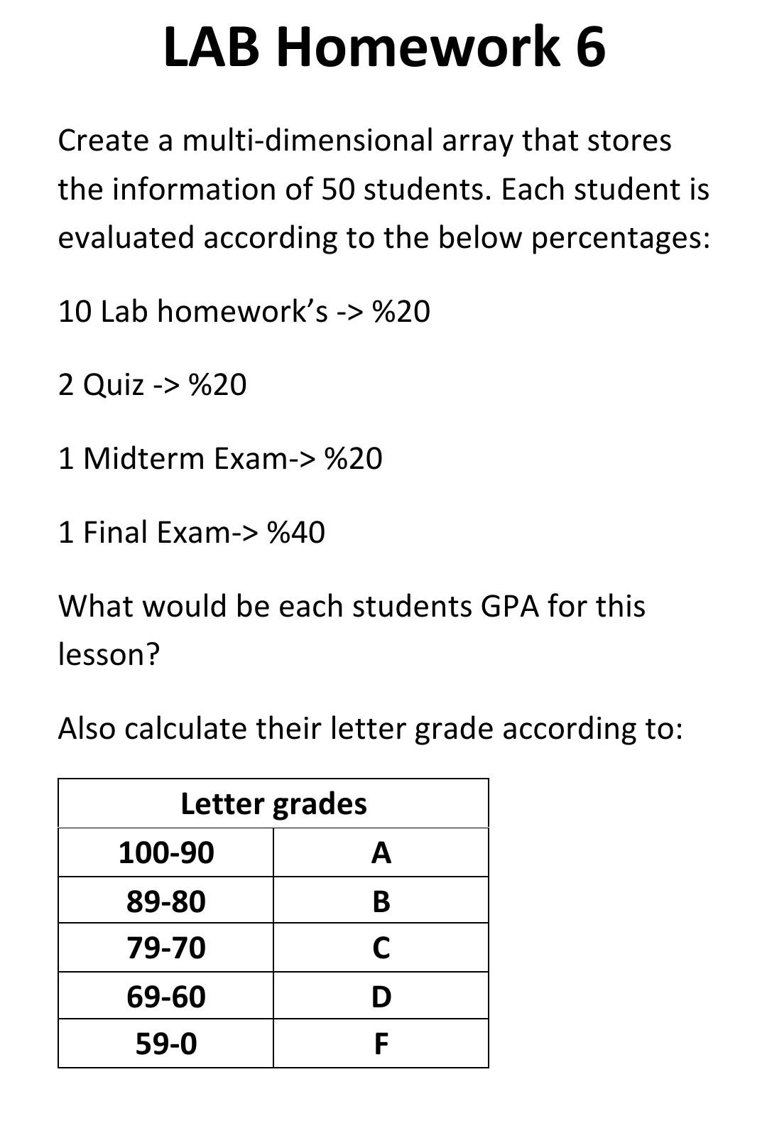 Create a multi-dimensional array that stores the information of 50 students.