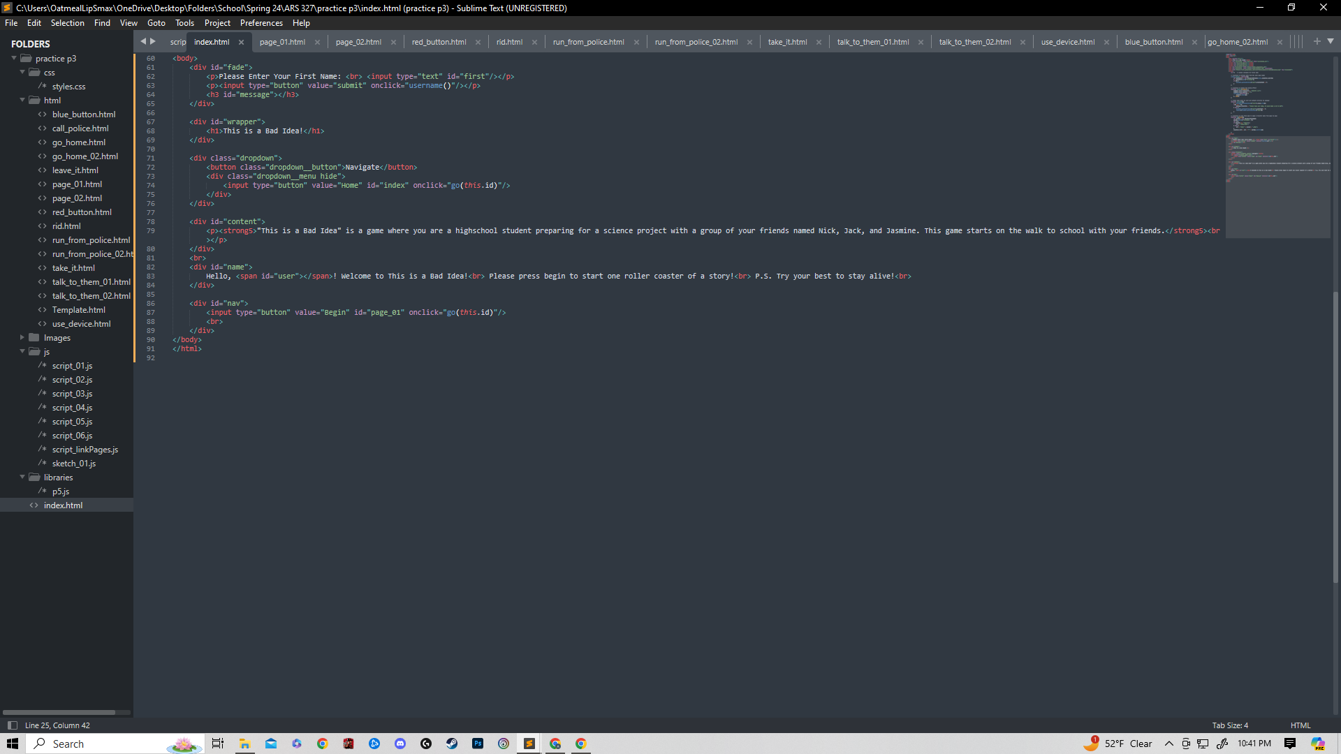  Im making a website where the user inputs their name at