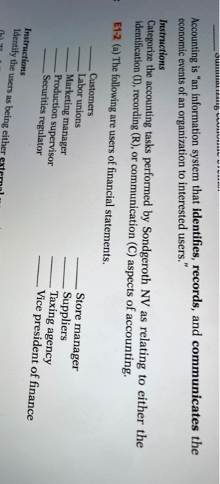 NURU VI Accounting is "an information system that identifies, records, and communicates