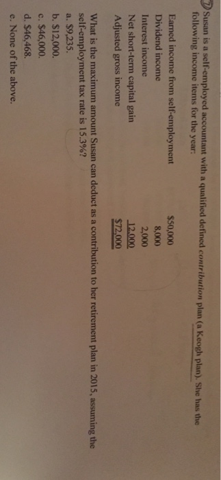 Please walk me through how you get the answer Susan is a