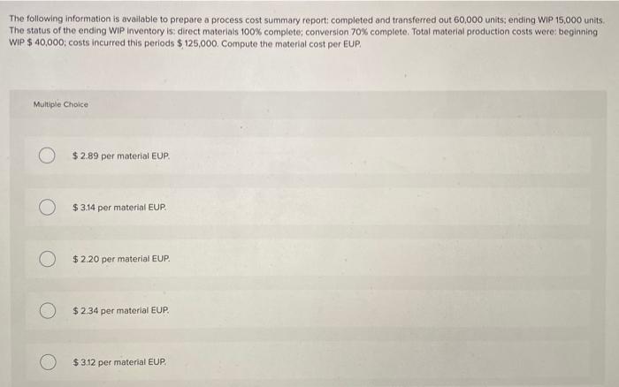 WIP? Multiple Choice 16.000 units. 5,000 units. 17,000 units. 21,000 units. 13,000