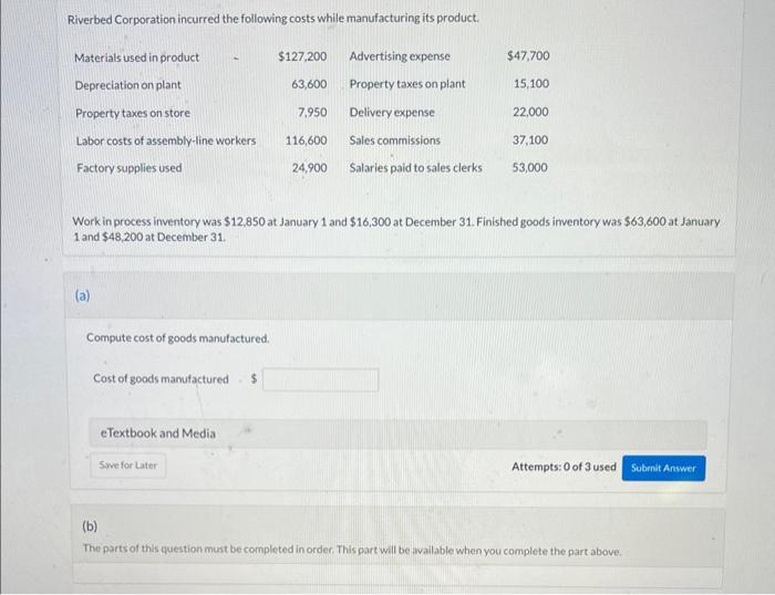 for the past 6 months. (a1) Compute the variable cost per unit