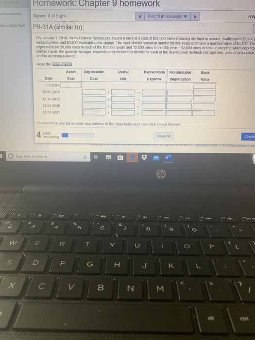 a cost of $57000 Before pacing the truck c e S y