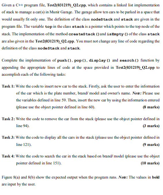  #include #include #include using namespace std; class nodeStack { public: string