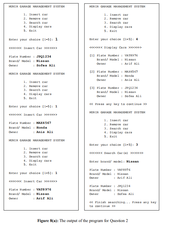 plateNum; string brand; string owner; nodeStack *next; nodeStack() { plateNum = "";
