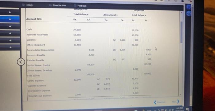  Based on the preceding spreadsheet, prepare an income statement for Elliptical
