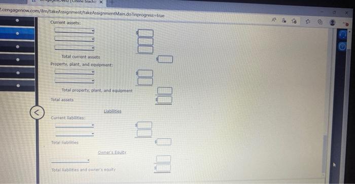prepare a balance sheet for cHiptical Corsuting. Congagenow.com/lim/takeAssigniment/takefssignment Maindo?inprogress true Based on
