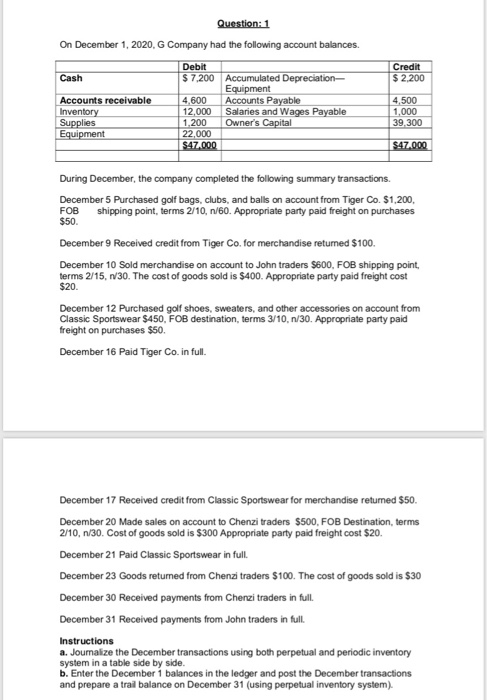 only part B is required, will rate. thanks Question: 1 On December