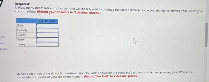 (LO2-CC7, 8) - EDITED Soft and Cuddly Friends (SCF) produces soft dolls.