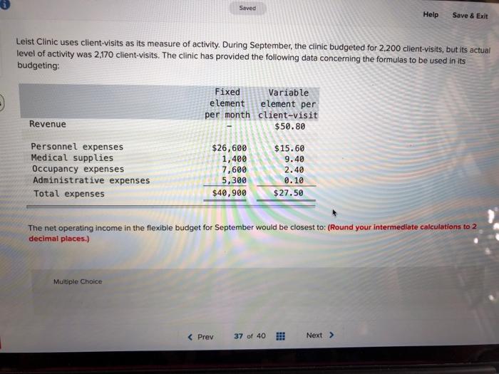  Saved Help Save & Exit Leist Clinic uses client-visits as its