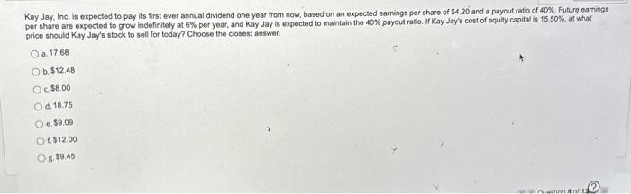  Kay Jay, Inc. is expected to pay its first ever annual