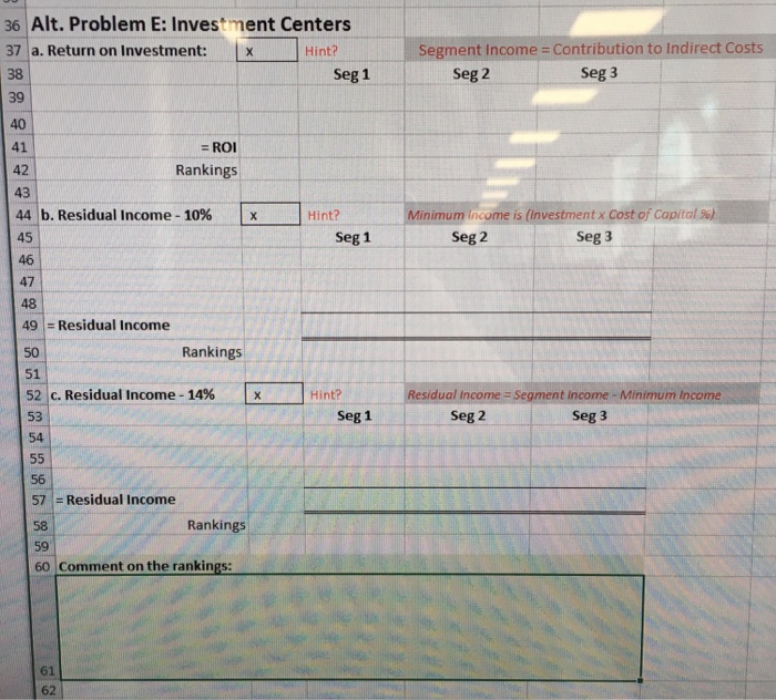 3. Data regarding these segments follow: Segment 1 Segment 2 Segment 3