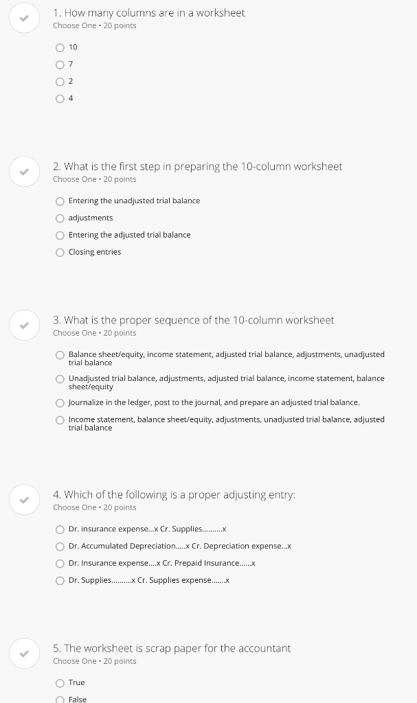 Help me answer this question. 1. How many columns are in a