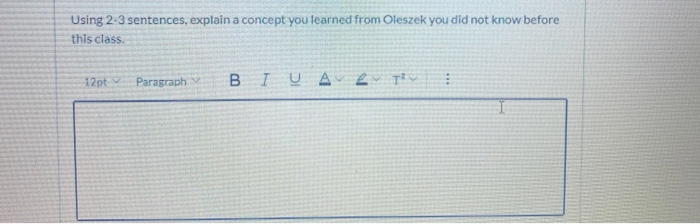  Using 2-3 sentences, explain a concept you learned from Oleszek you