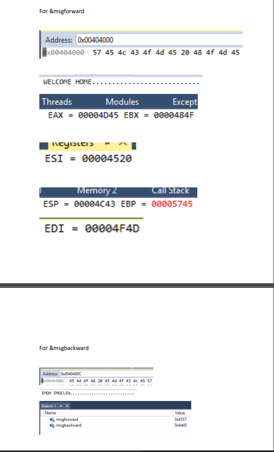 registers mov eax, 0 mov ebx, 0 mov ecx, 0 mov edx,