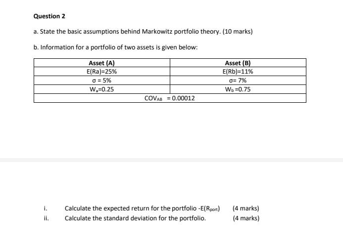  please show all workings. thank you Question 2 a. State the