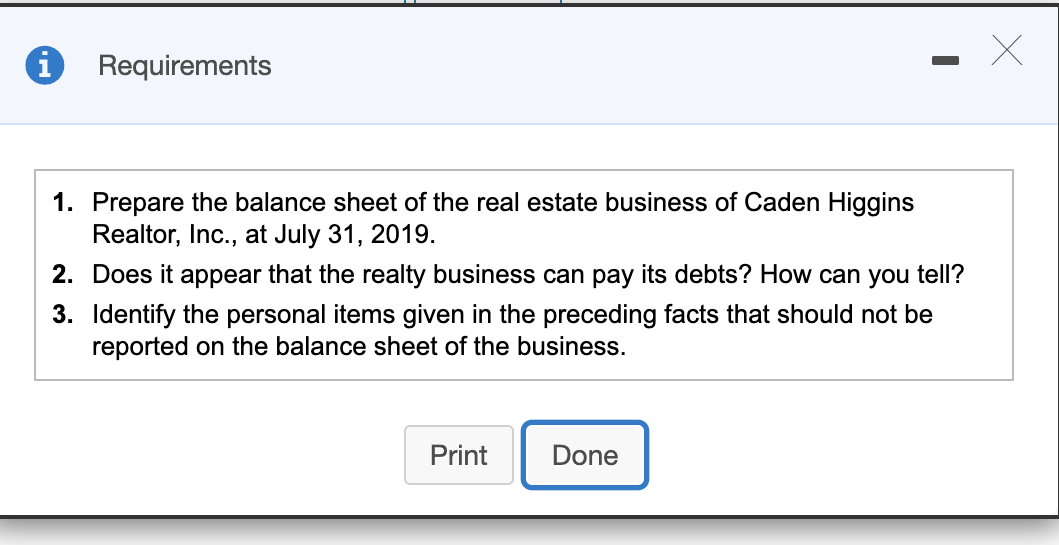 bank account and $46,000 in the business bank account. Higgins owes $5,400