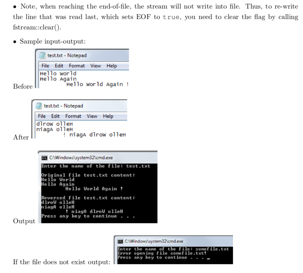 Please code in c++ Write a program that opens a file for