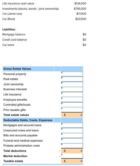 69. Estate Tax Estimate Jamie Lee and Ross are in their late