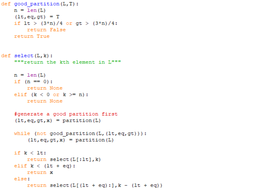 the one we are partitioning around (x) and while the counts lt,