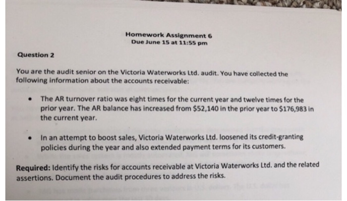  Homework Assignment Due June 15 at 11:55 pm Question 2 You