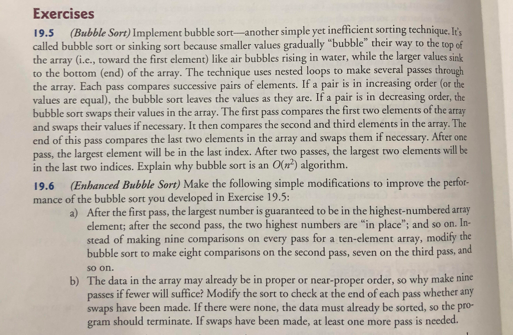  JAVA HELP - need to add to the BubbleSort class below,