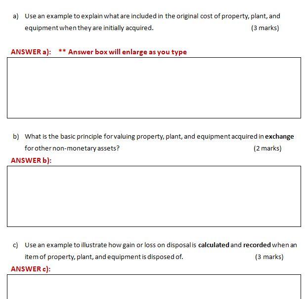 a) Use an example to explain what are included in the