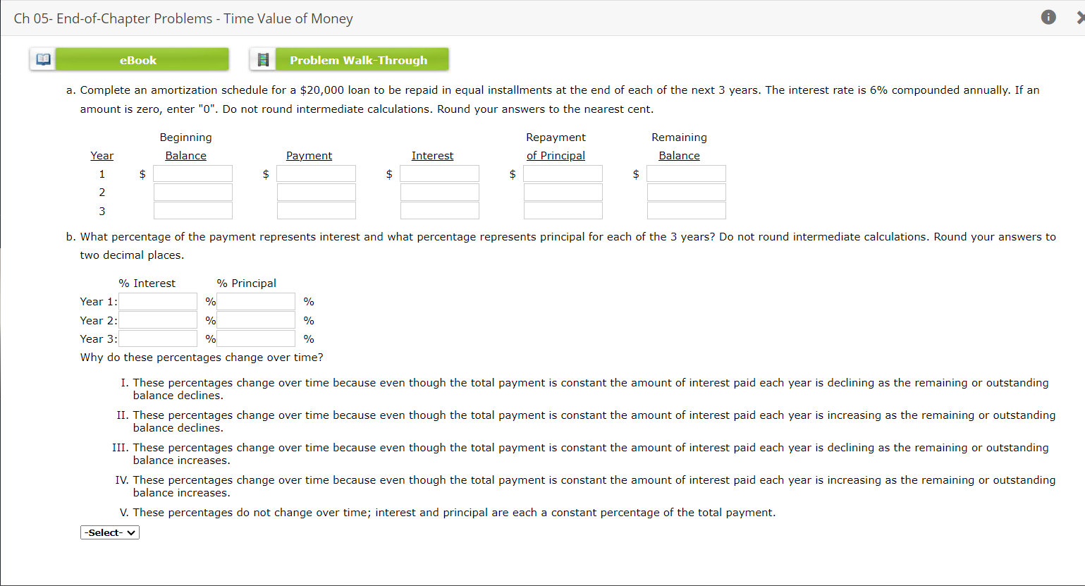  Ch 05- End-of-Chapter Problems - Time Value of Money amount is