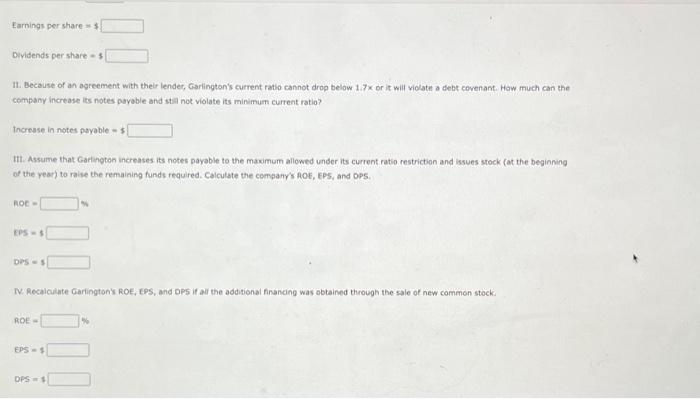 Inc.: Income Statement for December 31, 2021 Sales Operating costs EBIT Interest