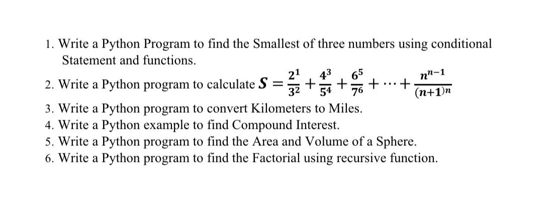  Write a Python Program to find the Smallest of three numbers