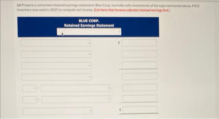 investments of the type mentioned above. FIFO inventory was used in 2025