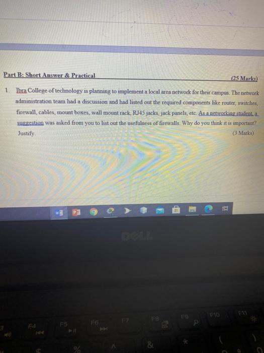  Part B: Short Answer & Practical (25 Marks) 1. Ibra College