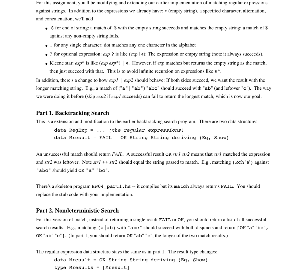 Haskell Programming (Not any other language): Simply answer the question (Code) HW04_part1.hs