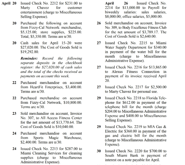 Connection, $13,865.00. Terms are n/30 4 Reccived a check for $6,174.00 from