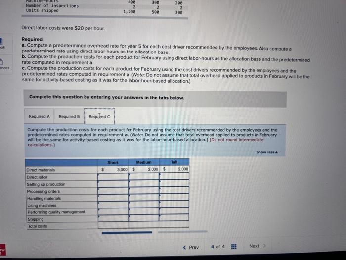based on dicect labor-hours. A group of company employees recommended that CSC