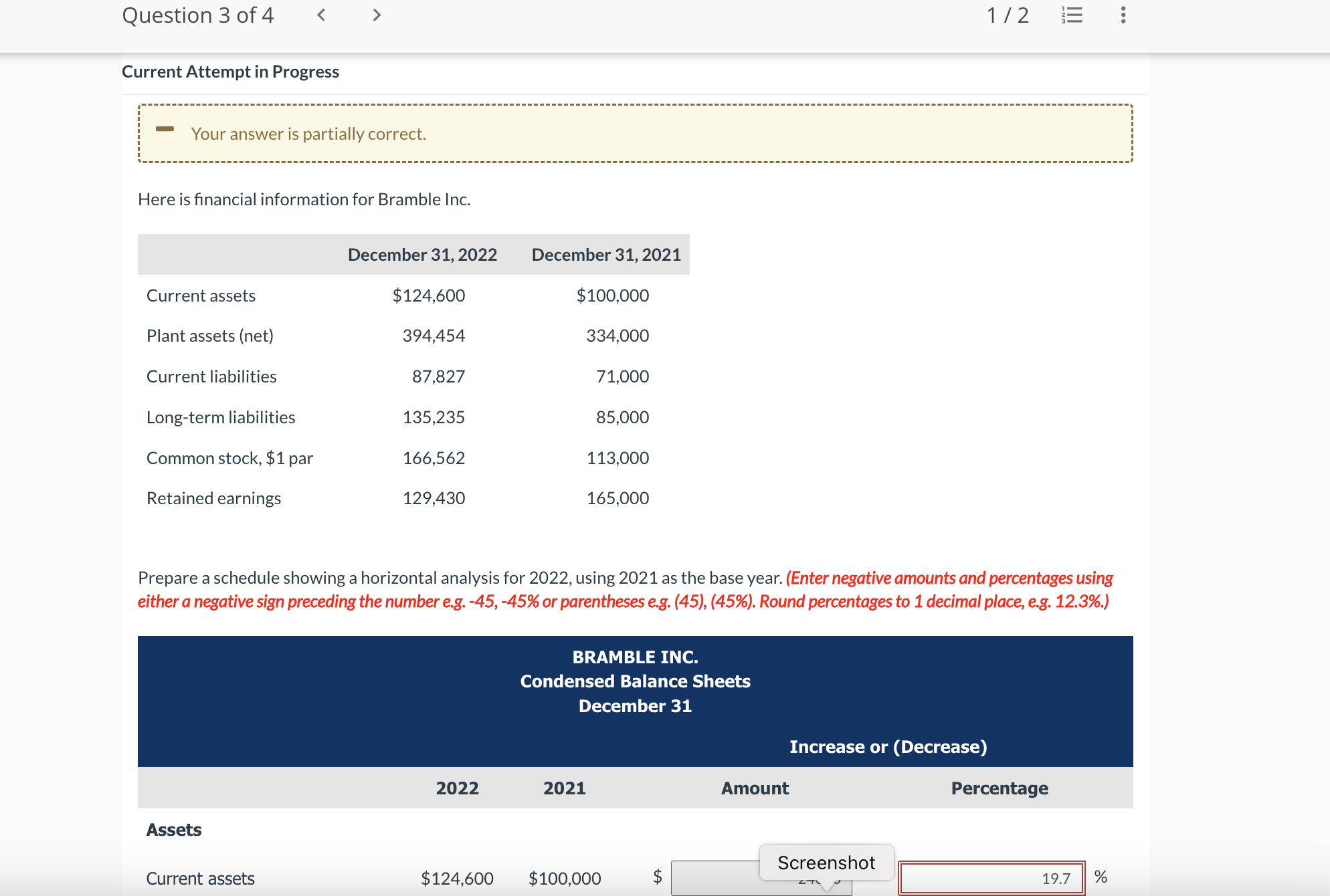  Current Attempt in Progress Your answer is partially correct. Here is