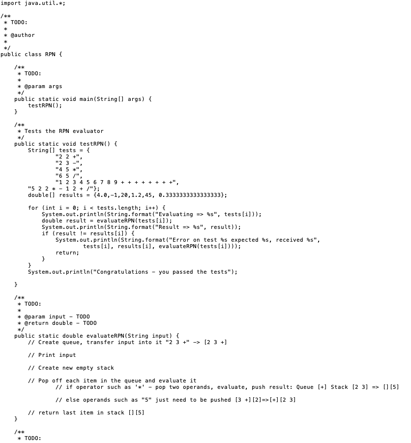 Programming Project #3 B Stacks & Queues When I think of stacks,