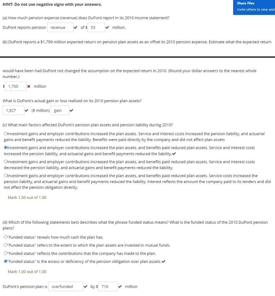 has the following disclosures related to its retirement plans ($ millions). Pension