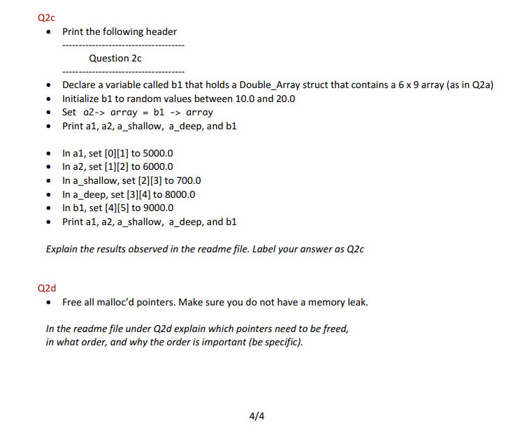the Double_Array struct that is passed in (has a different pointer value)