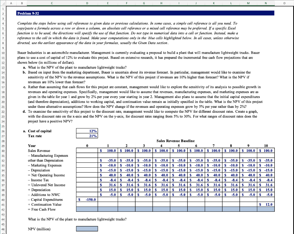 please help! B D E G H M N Problem 9-32 Complete