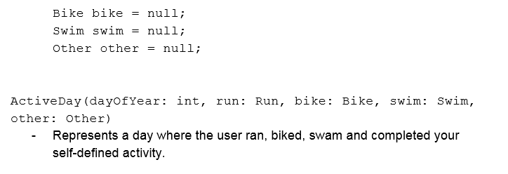 included in the UML diagram. Run -title: String - notes: String -