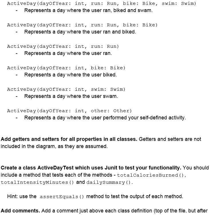 caloriesBurned: int - minutes: int - distance: double + Run(title: String, notes: