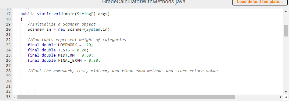 template, complete in an IDE, and copy and paste your solution. You