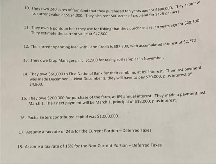 please help question 4-9 1. The farm bank account has a balance