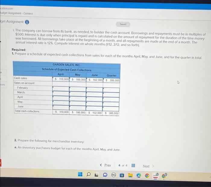 Supporting Schedules (LO2- CC5, 7, 12) Garden Sales, Inc. sells garden supplies.