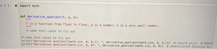 function f(x) on the real numbers. Recall that f'(a) = lim f(a+h)-f(a)