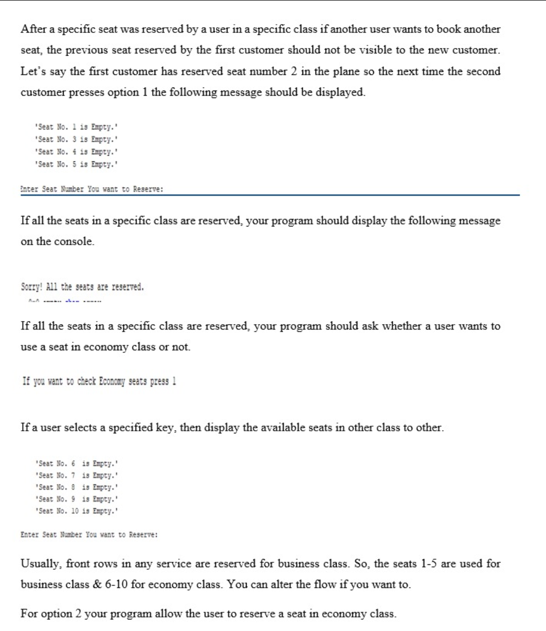 goals. The main function only includes the code, which allows you to